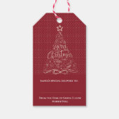Moderne Elegance Red Gift Tag Geschenkanhänger (Vorderseite)