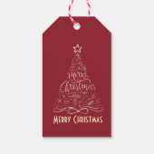 Moderne Elegance Red Gift Tag Geschenkanhänger (Rückseite)