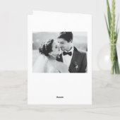 Moderne Elegance Red Typografy Wedding Dankeskarte (Rückseite)