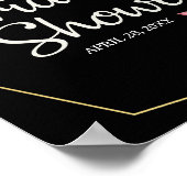 Moderne Elegance Rosa Blumenzange l Brautparty Poster (Ecke)