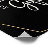 Moderne Elegance Rosa Blumenzange li Karten und Ge Poster (Ecke)