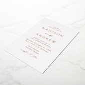 Moderne Elegance Rose Folieneinladung (Gedreht)