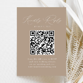 Moderne Elegance Taupe QR Code UAWG Begleitkarte