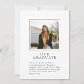 Moderne Elegance Vellum Gerahmt Grad Ankündigung (Rückseite)