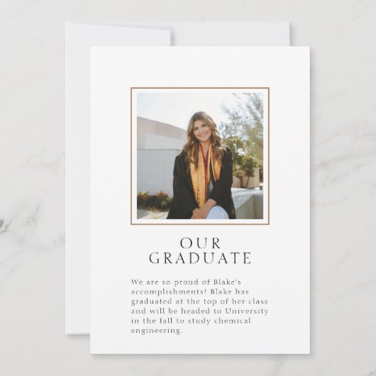 Moderne Elegance Vellum Gerahmt Grad Ankündigung (Rückseite)