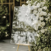 Moderne Elegance Wedding Acrylic Empfang Sign Acrylschild