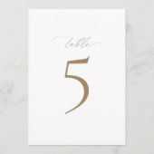 Moderne Elegance Wedding Tischnummer (Vorderseite)