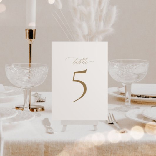 Moderne Elegance Wedding Tischnummer