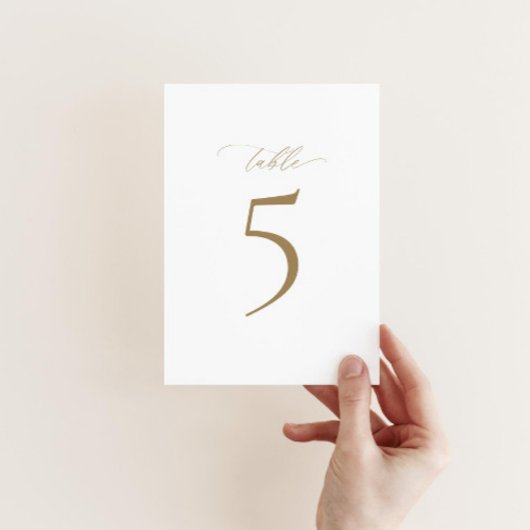 Moderne Elegance Wedding Tischnummer