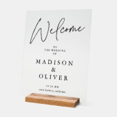Moderne Elegance Wedding Welcome Sign Acrylschild (Winkel)