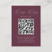 Moderne Elegance Wine QR Code UAWG Begleitkarte (Vorderseite)