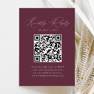 Moderne Elegance Wine QR Code UAWG Begleitkarte