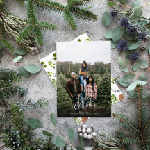 Moderne Elegant 1 Foto Weihnachtsschrift