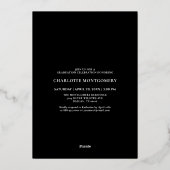 Moderne Elegant 2023 Foto Graduation Party Folieneinladung (Rückseite)