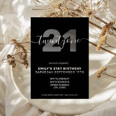 Moderne Elegant 21. Geburtstagsfeier Einladung