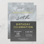 Moderne Elegant 50. Geburtstagsparty Einladung (Vorne/Hinten)