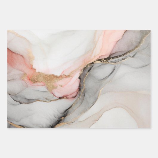 Moderne Elegant Agate Marble Geschenkpapier Set (Vorderseite 2)