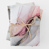 Moderne Elegant Agate Marble Geschenkpapier Set (Beispiel)