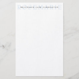 Moderne Elegant Baby Blue Personalisiert Stationer Briefpapier