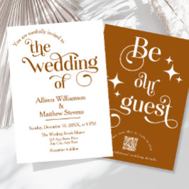 Moderne Elegant "Be our Guest" Einladung zur Hochz