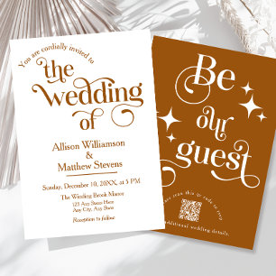 Moderne Elegant "Be our Guest" Einladung zur Hochz