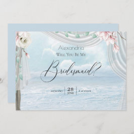 Moderne Elegant Beach Arbor ist meine Bridesmaid Einladung