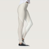 Moderne Elegant Beige Braun Weißer Chic Leggings (Rechts)