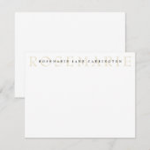 Moderne Elegant Beige Personal Stationery Mitteilungskarte (Vorne/Hinten)