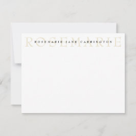 Moderne Elegant Beige Personal Stationery Mitteilungskarte