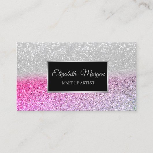 Moderne Elegant Beruflich Bokeh Ombre Frame Visitenkarte (Vorderseite)