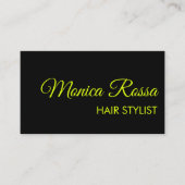 Moderne Elegant Beruflich Neon Chartreuse Black Visitenkarte (Vorderseite)