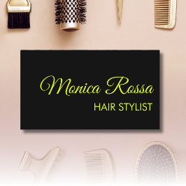 Moderne Elegant Beruflich Neon Chartreuse Black Visitenkarte