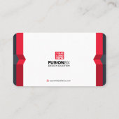 Moderne Elegant Beruflich - rot Visitenkarte (Rückseite)