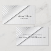 Moderne Elegant Beruflich, silber Visitenkarte (Vorne/Hinten)