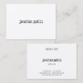 Moderne Elegant Beruflich stilvoll Einfach Schlich Visitenkarte (Vorne/Hinten)