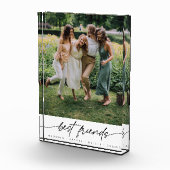 Moderne Elegant Best Friends Script Typografie Fotoblock (Rechts)