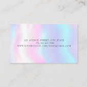 Moderne Elegant Black Lotus Holographic Visitenkarte (Rückseite)