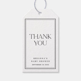 Moderne Elegant Black & White Vielen Dank Geschenkanhänger