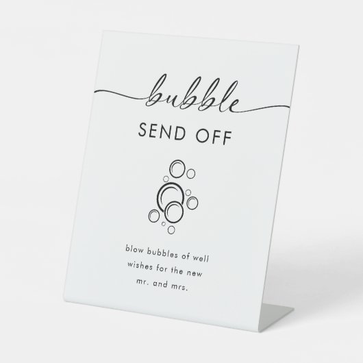 Moderne Elegant-Blase sendet Skript ab Sockelschild (Vorderseite)