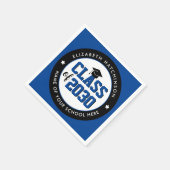 Moderne Elegant Blue Class of 2024 Graduation Part Serviette (Ecke)