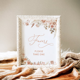 Moderne Elegant Boho Pampas Grass Favoriten Poster