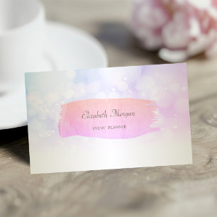 Moderne Elegant Bokeh,Gold Brush Stroke Visitenkarte