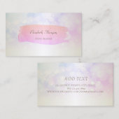 Moderne Elegant Bokeh,Gold Brush Stroke Visitenkarte (Vorne/Hinten)