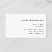 Moderne Elegant Bold Blue White Hair Stylist Visitenkarte (Rückseite)