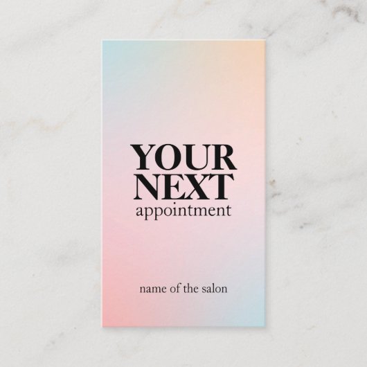 Moderne Elegant Bold Pastel Gradient Terminkarte (Vorderseite)