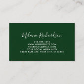 Moderne Elegant Botanisch Ivy Sage Ferns Green Visitenkarte (Rückseite)