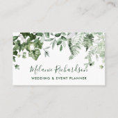 Moderne Elegant Botanisch Ivy Sage Ferns Green Visitenkarte (Vorderseite)