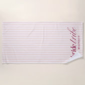 Moderne Elegant Bride Tribe Script Typografie Strandtuch (Vorderseite)