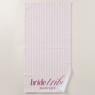 Moderne Elegant Bride Tribe Script Typografie Strandtuch