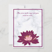 Moderne Elegant, Burgund-Rosa-Marmor Save The Date (Rückseite)